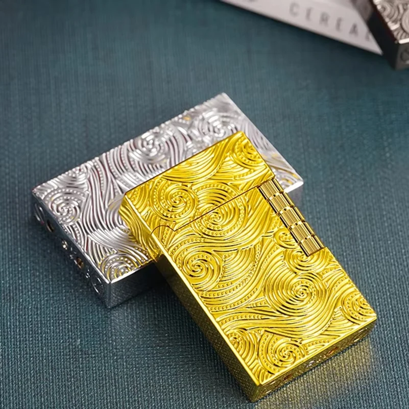 Classic Action Turbo Lighter Metal Body Adjustable Flame Size Windproof Ignition