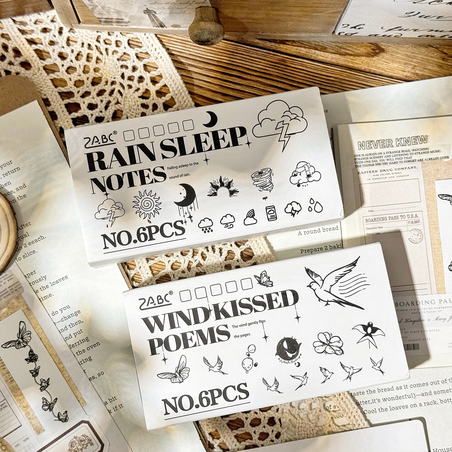 TIANZI 6/12 قطعة الإبداع الخشب المطاط Stamps حساب اليد ختم ختم الزفاف الديكور سجل القصاصات ختم بطاقة مذكرات لوازم #6