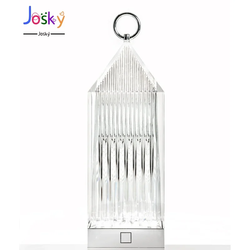 Creative Bedside Atmosphere Lamp Desktop Decoration Table Light Tower Italian Rechargeable Touch Crystal Night light