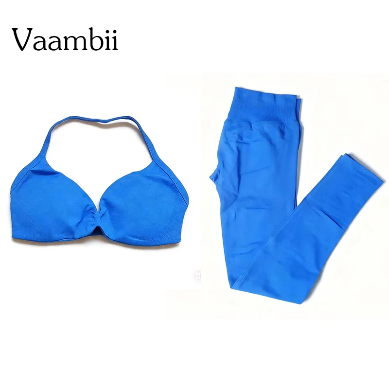 Impact Strappy Bra+Leggings Workout Gym Clothing Seamless Sports Suits Women's Tracksuit Fitness Yoga Sets Sportswear