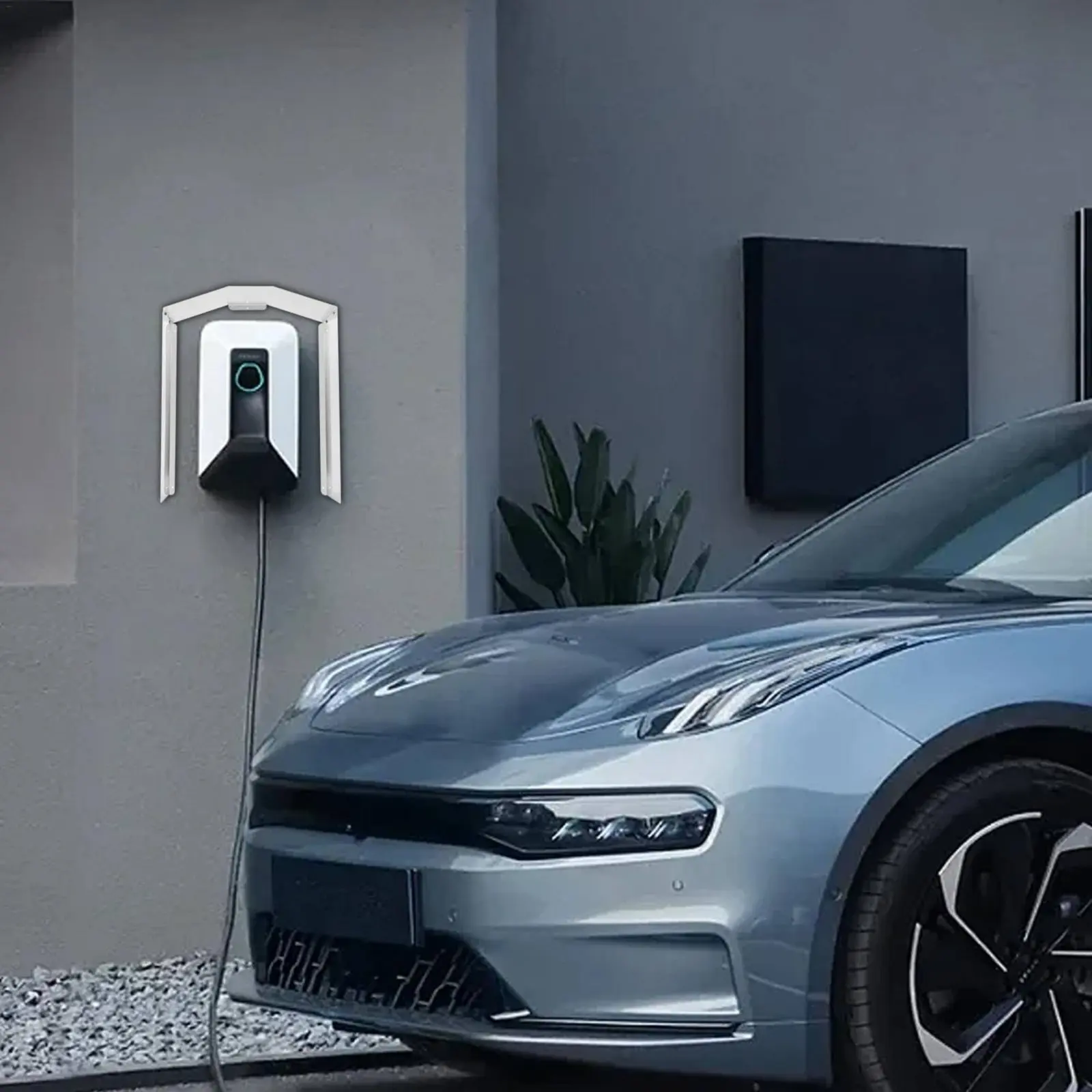 

Charging Station Weather Protector Weatherproof Charging Unit Rain Guard Wall Mount Charger Rain Cover Easy Installation