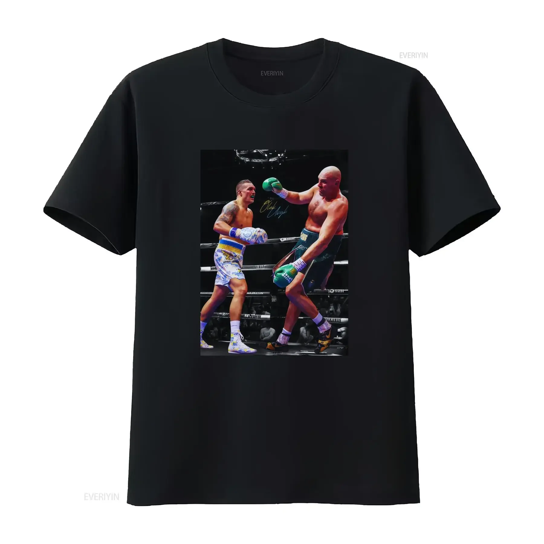 Fury Vs Usyk Limited Edition Boxing T Shirt Oleksandr The Cat Poster Design vintage Washed Slightly fashion Versatile Stretched