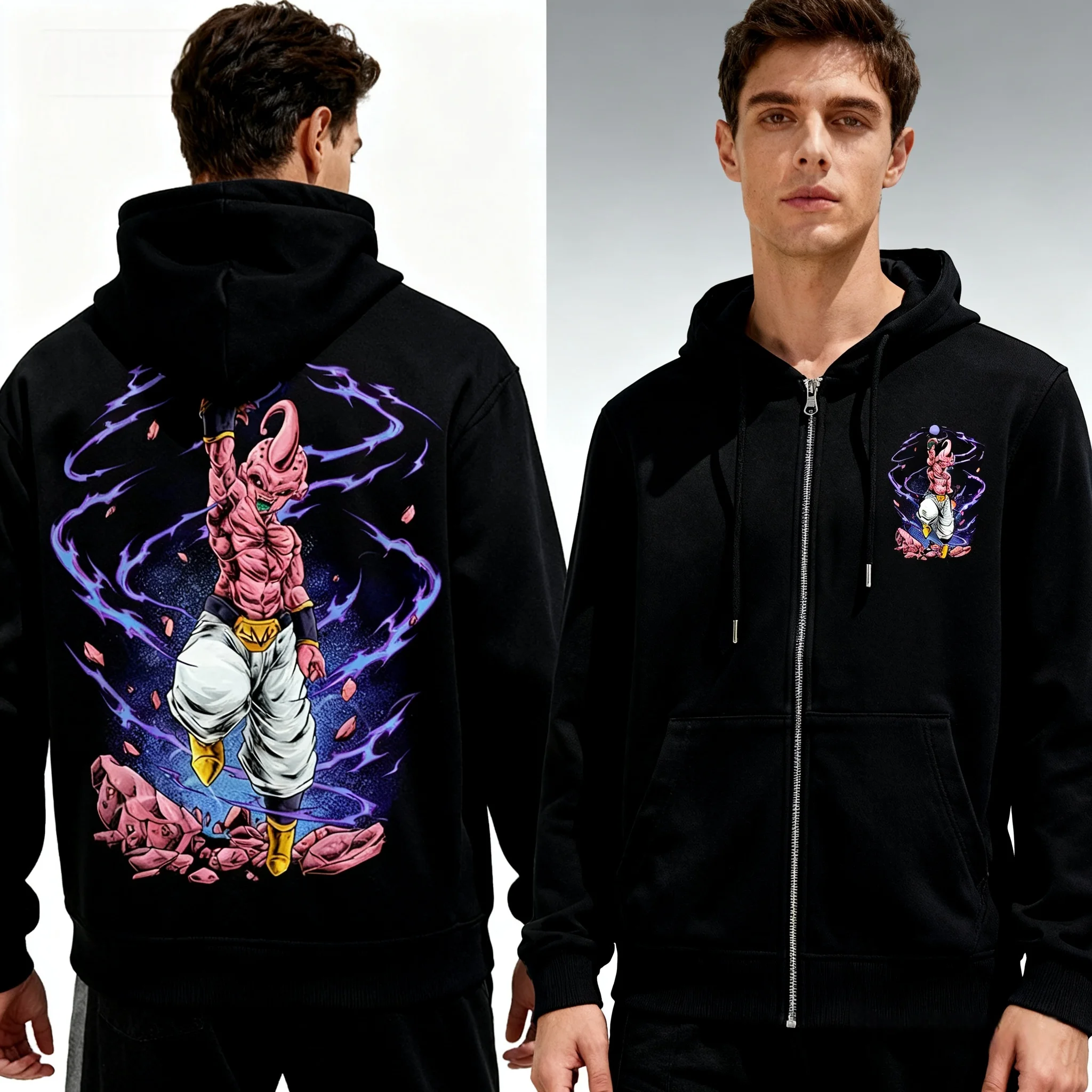 

Мужская хлопковая куртка с капюшоном Dragon Ball на молнии, ветрозащитное теплое пальто для зимнего велоспорта, спорта, путешествий, вечеринок, мероприятий