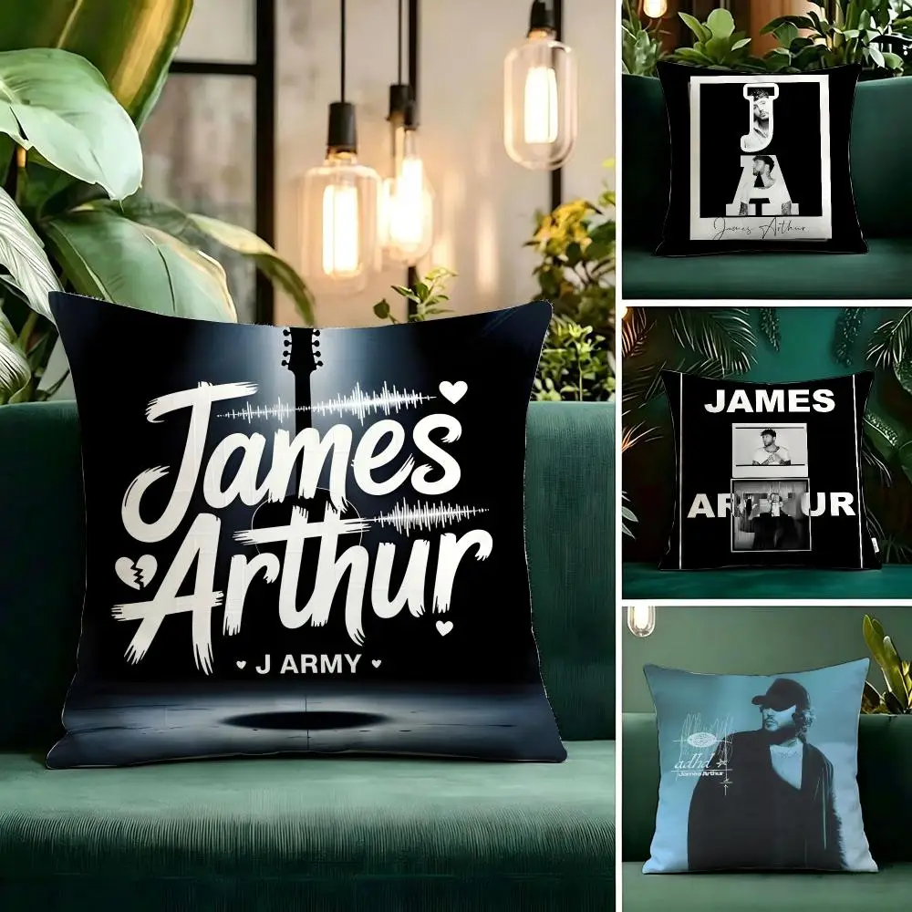 Music J-James Arthur Cushion Cover Linen Pillow Cover Invisible Zipper para Sofa Silla de Oficina