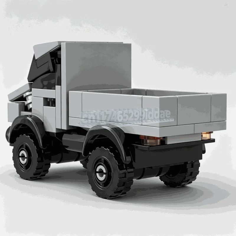110PCS MOC 4WD Classic Unimog Style Off-Road Utility Truck Vehicle Building Blocks DIY Creative Assembly Collection Display Toy