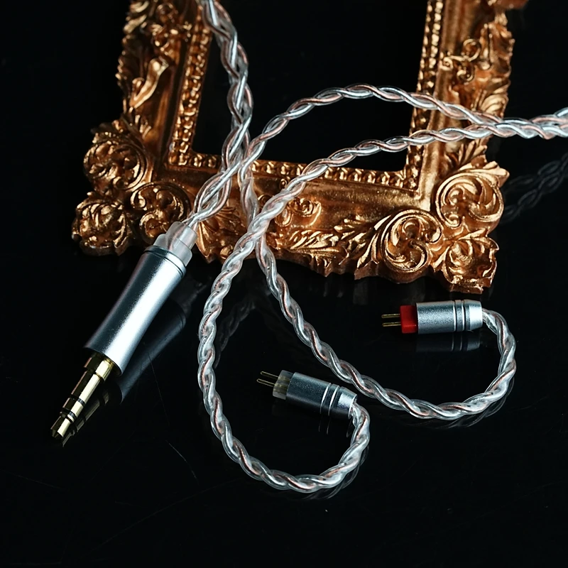 XINHS 4-core silver plated and single crystal copper mixed woven headphone upgrade cable