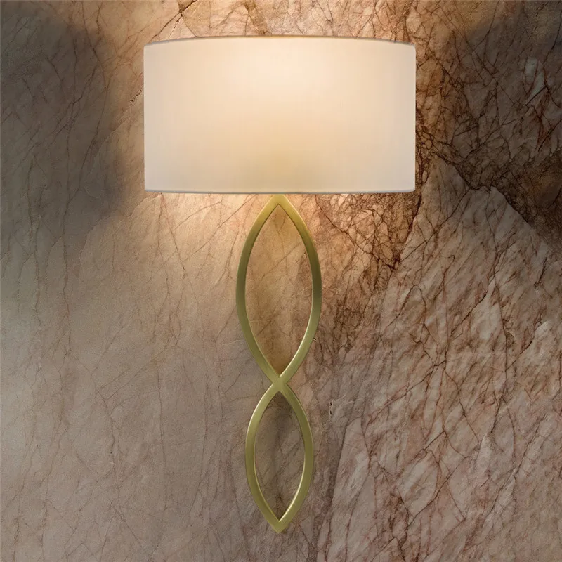 Caserta Wall Light Circle Fabric lampshade LED replica design lamp Background Wall Bedroom Dining Room house decoration light