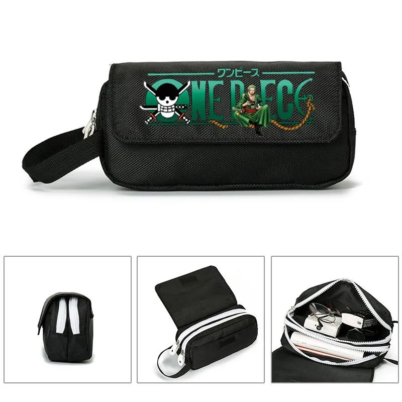 One Piece anime peripheral Luffy pencil case large capacity multifunctional pencil case creative cartoon stationery storage bag