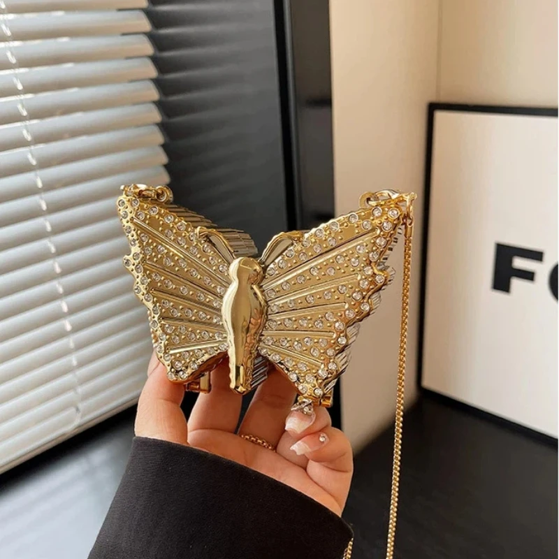 

Fashionable Mini Bags for Women 2026 New Sparkling Chic Crossbody Bag Luxury Party Evening Purse Butterfly Shoulder Bag Woman