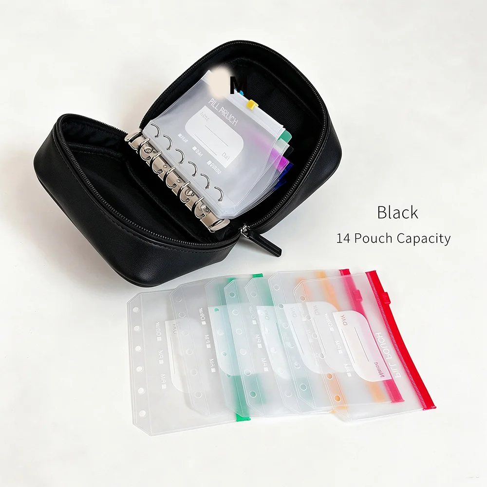 1 Waterproof Medication Storage Bag, Portable Drug Compartment Organizer, Travel On-the-Go Medication Bag (Random Color)