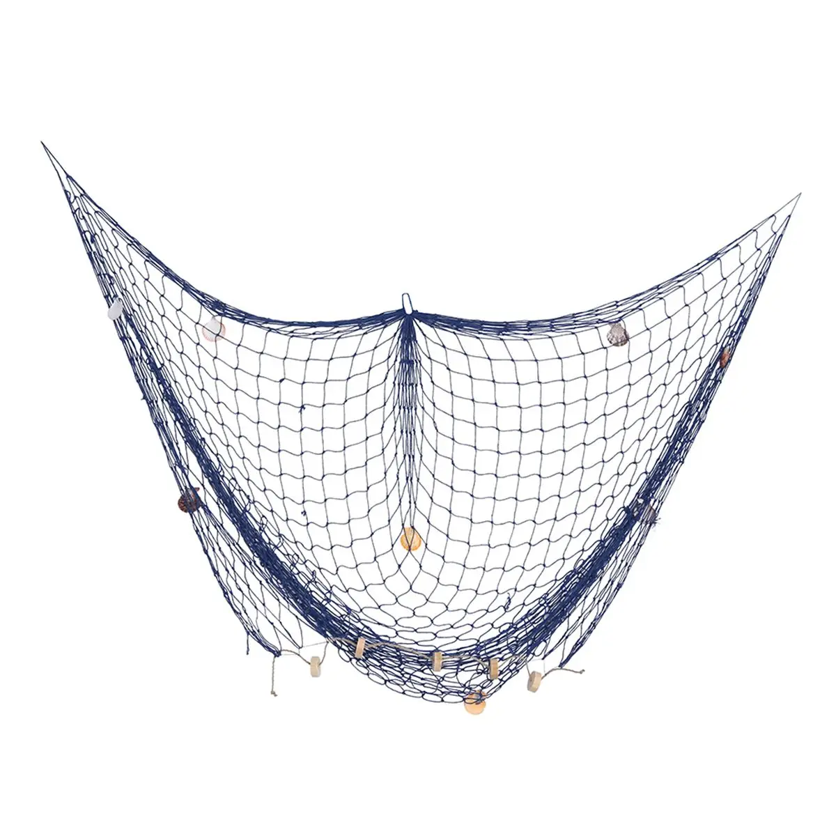 

Mediterranean Fishing Net Wall Decor 150x200cm Blue Decorative Fish Netting Photo Prop Lightweight Durable