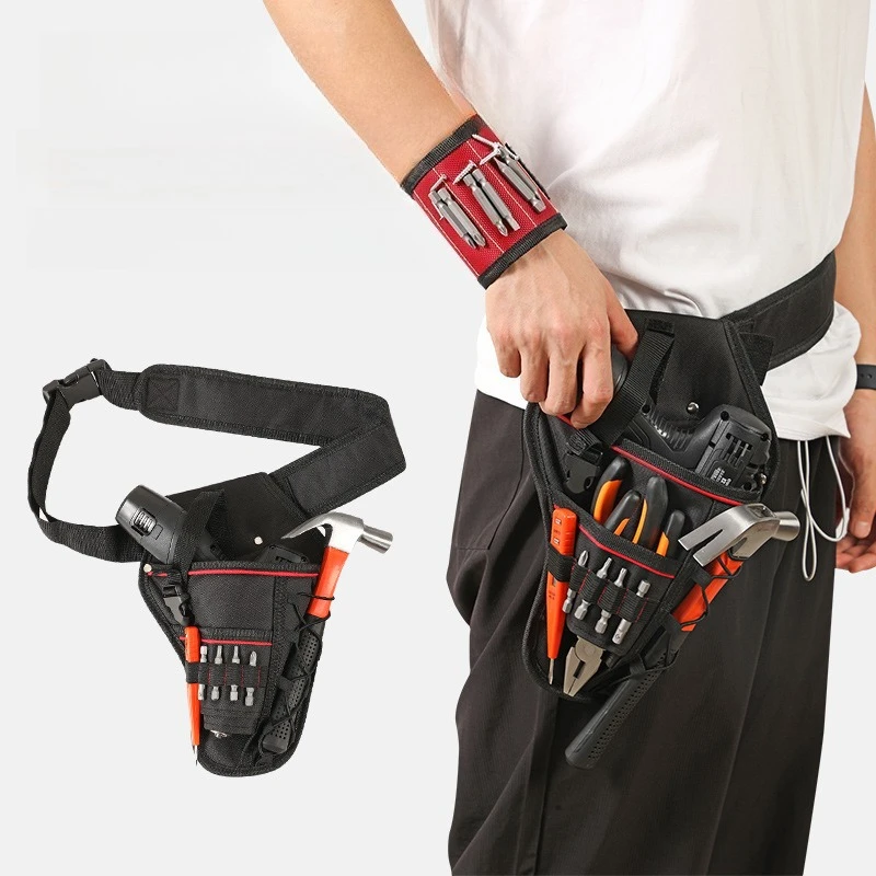 

Electric wrench tool waist bag - portable maintenance tool bag - thick and wear-resistant Oxford cloth waist tool bag