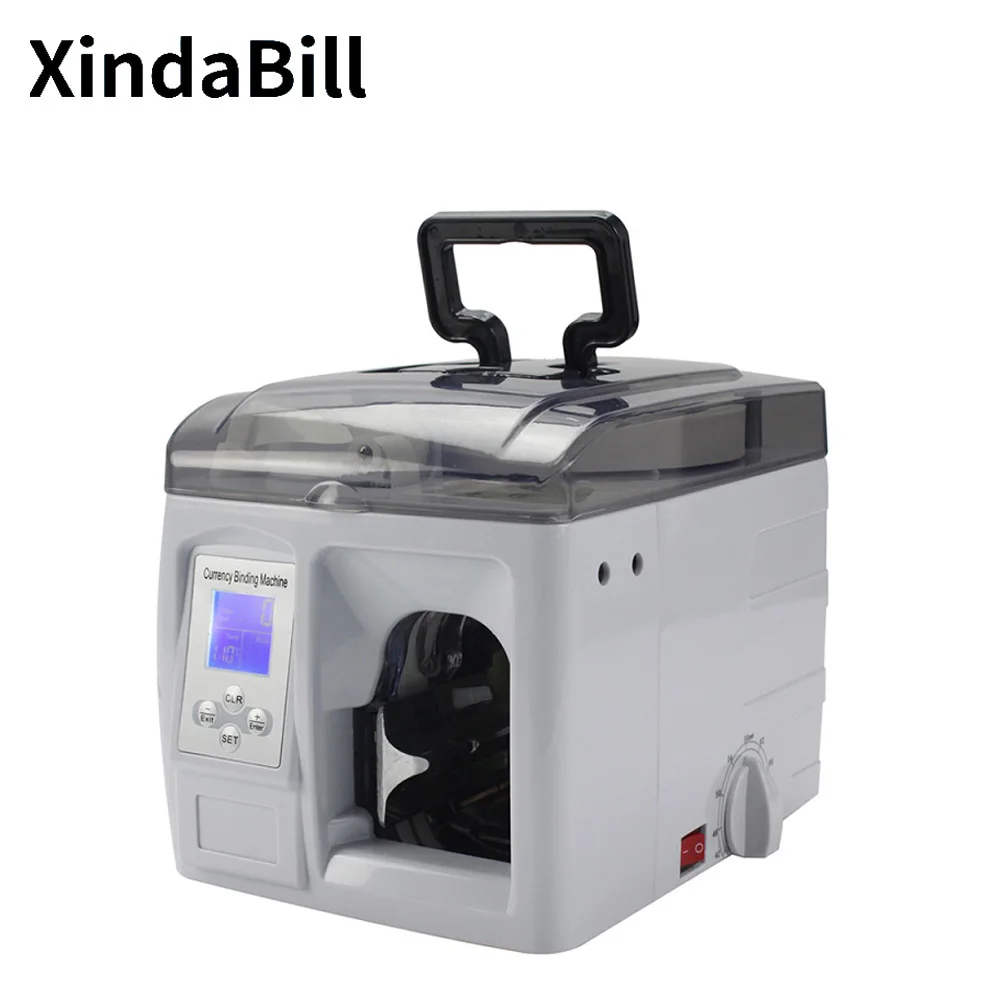 Intelligent Banknote Binding Machine 220V/110V Induction Strapping Hot Melt Paper Belt Portable Money Binder