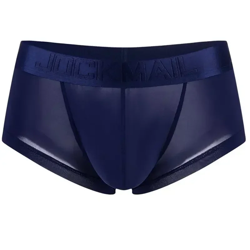 Sexy Underwear Men Boxer Panty Shorts Ice Silk Original  Panties Breather Boxer Briefs Ultra-thin Transparent Fun Gay Underwear