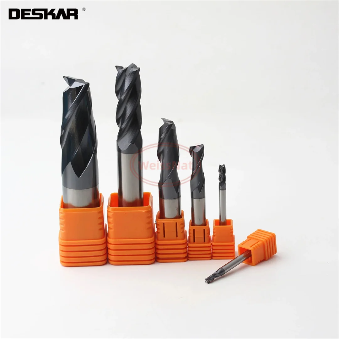

Твердосплавные концевые фрезы серии DESKAR от 4x50L до 16x100L 2F/4F, канавки HRC50