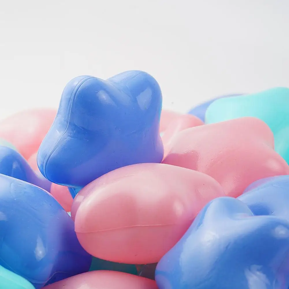 Boule de piscine en plastique souple pour enfants, cuillère à soupe, vague d'océan, jeu d'eau en plein air, balle de tente, comparateur de couleur, forme d'étoile, jouets de piscine, 50 pièces