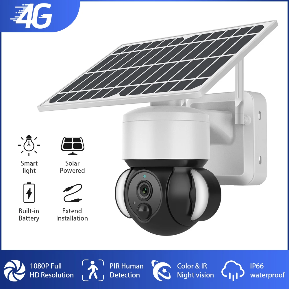 

INQMEGA 1080P Outdoor Camera 4G SIM Solar Powered 12000mAh Battery with 6W Solar Panels Color Night Vision Wireless Garden CCTV