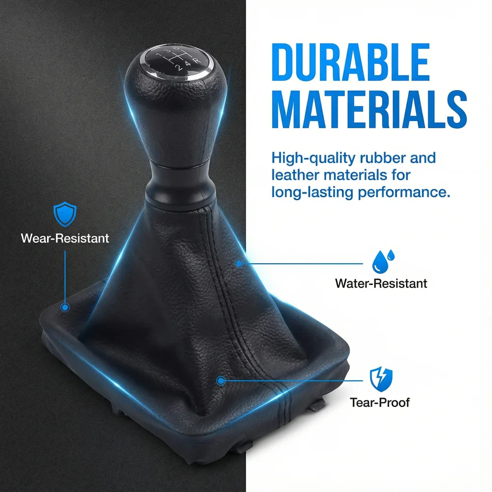 For Peugeot 206 207 307 C2 Gear Shift Knob Shifter Lever 5 Speed Handball Stick Gaiter Boot Cover Auto Interior Car Accessories view 4