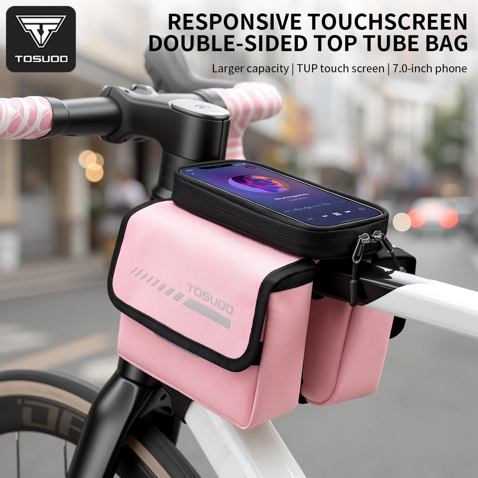 Cycling Commuter Backpack Waterproof - Bolsa Delantera para Bicicleta TOSUOD, Bolsa