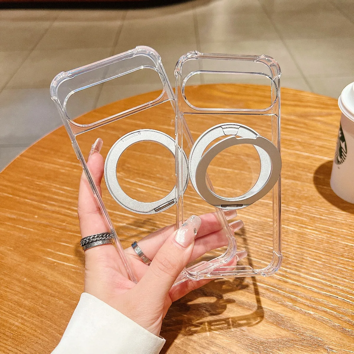 Für Magsafe Magnetisch 360° °   Drehbare Halterung Transparente Handyhülle für Google Pixel 9 10 Pro XL 9 10 Pro 9A 10A Stoßfeste Schutzhülle