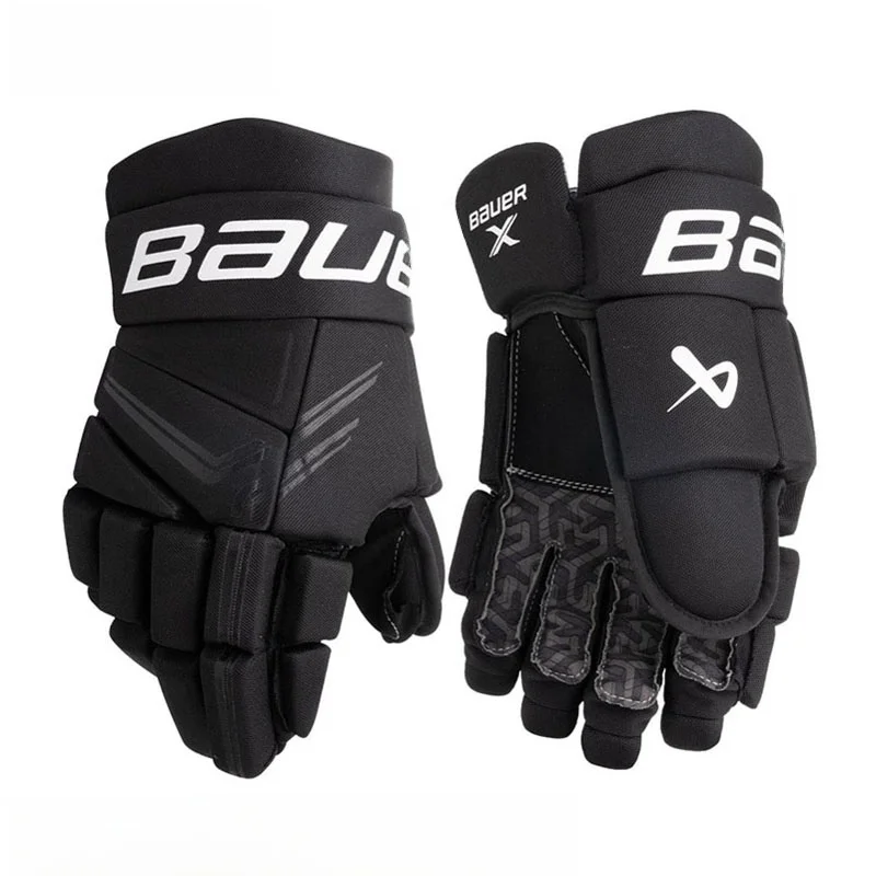 Guantes de Hoey sobre Hielo Bauer X Junior para Jóvenes y Adultos, Nuevo Equipo Ial S24, Equipo de Protección para Ho...