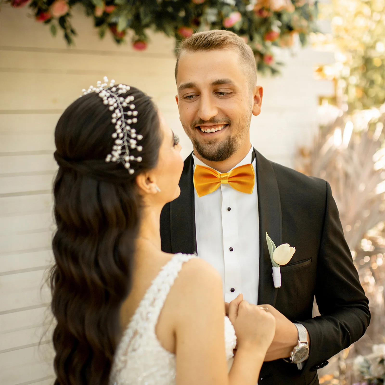 

1 Set Cummerbund Bow Tie Pocket Handkerchief Men Costume Accessories Waist Sash Three-Piece Suit For Party Wedding Tuxedo Formal