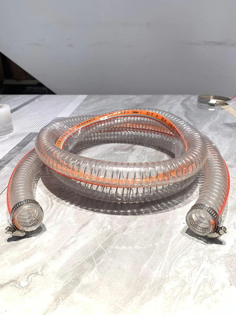 PVC Transparent Steel Wire Reinforced Hose Electrostatic Prevention Pipe Tube Reinforced Water Supply Oil  Plastic Steel Hose