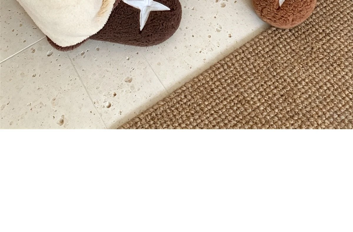 Unisex Warme Plüsch-Hausschuhe mit Sternenmuster, Rutschfeste Flauschige Fleece-Gefütterte Indoor-Hausschuhe für Damen, Pilz-Hausschuhe – Detail 15