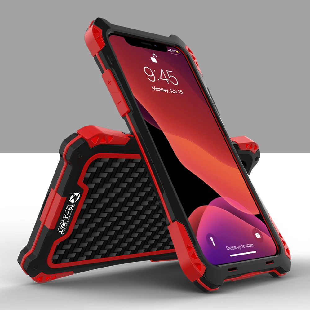 

R-just Case For Iphone 13 Pro Max Luxury Hard Metal Aluminum Alloy Tpu Silicon Shockproof Armor Phone Cover For Iphone13 Mini