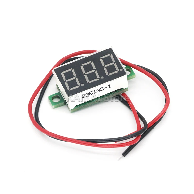 12V Auto Voltmeter 0.36 Inch Led Digitale Voltmeter Spanningsmeter Verstelbare Volt Detector Tester Monitor Dc 4.7-32V 2 Lood Draad