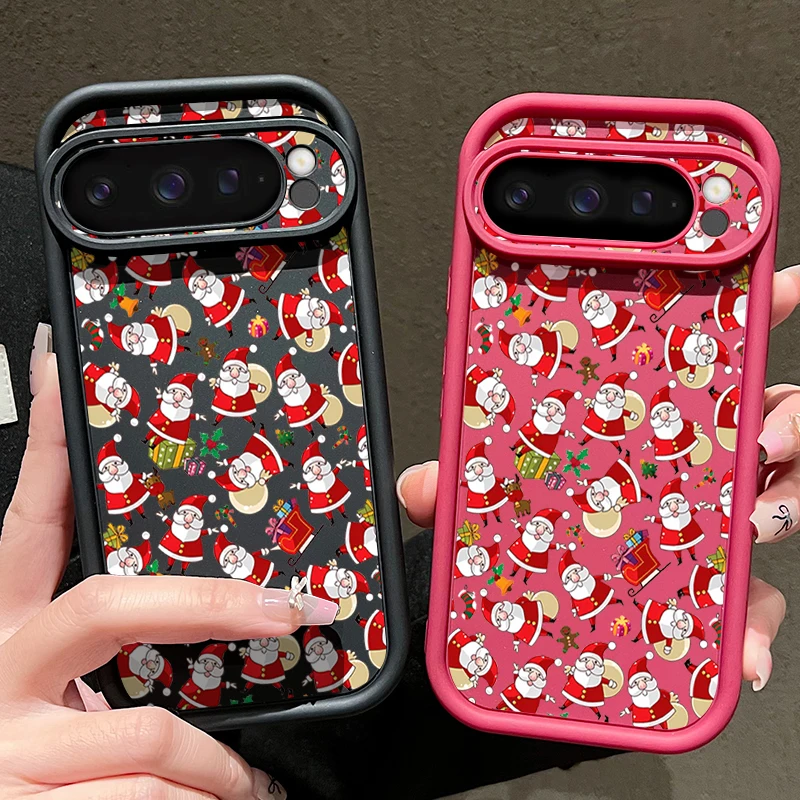 Santa Claus Soft TPU Phone Case For Google Pixel 10 8 Pro 8A 9 Pro XL 7A Shockproof Silicone Christmas Elk Cover For Pixel 7 Pro