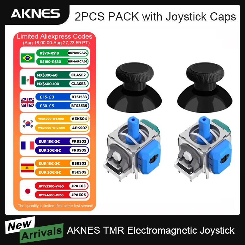 HALLPI × AKNES TMR Joystick elettromagnetico anti-deiva per PS4 Xbox Series Switch Pro Sostituzione riparazione controller PS5