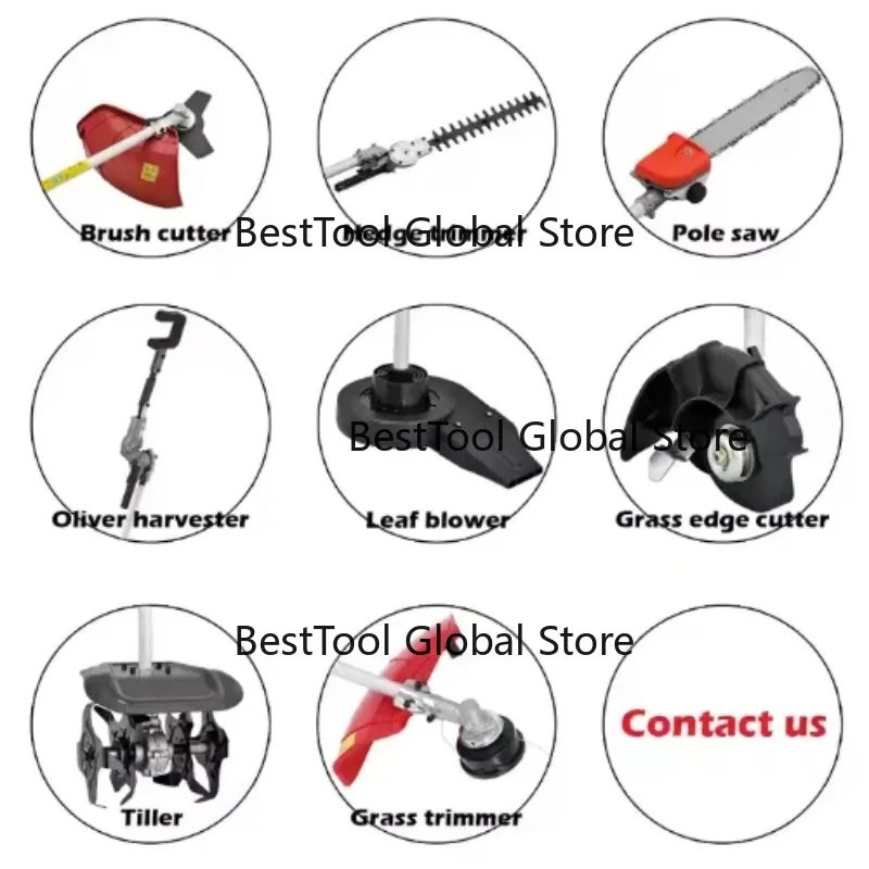 Brush Cutter Multifunction Grass Brush Cutter with Tiller and Weeder CANFLY 520 Weed Wacker for Garden