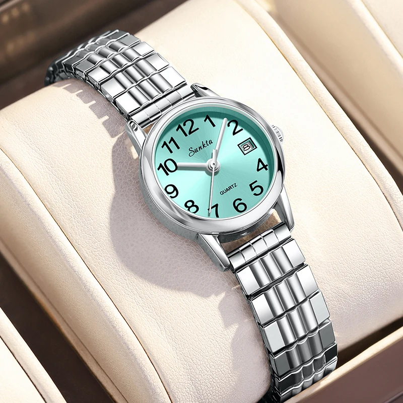 SUNKTA LIGE Women's Watches Top Brand Luxury Creative Steel Waterproof Watch For Women Fashion Elegant Sports Quartz Wristwatch