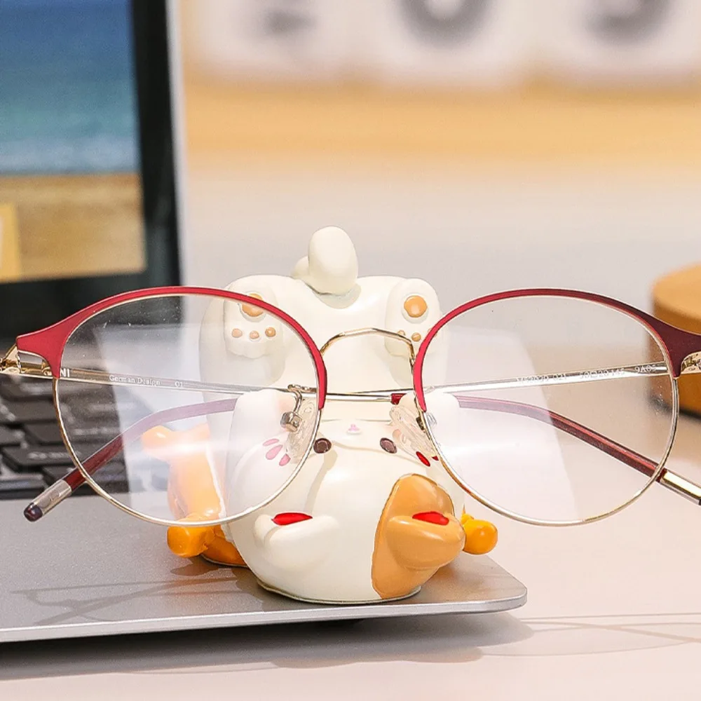 

Figurine Miniature Items Lucky Cat Phone Holder Chinese Style Resin Crafts Animal Mobile Phone Stand Realistic Exquisite