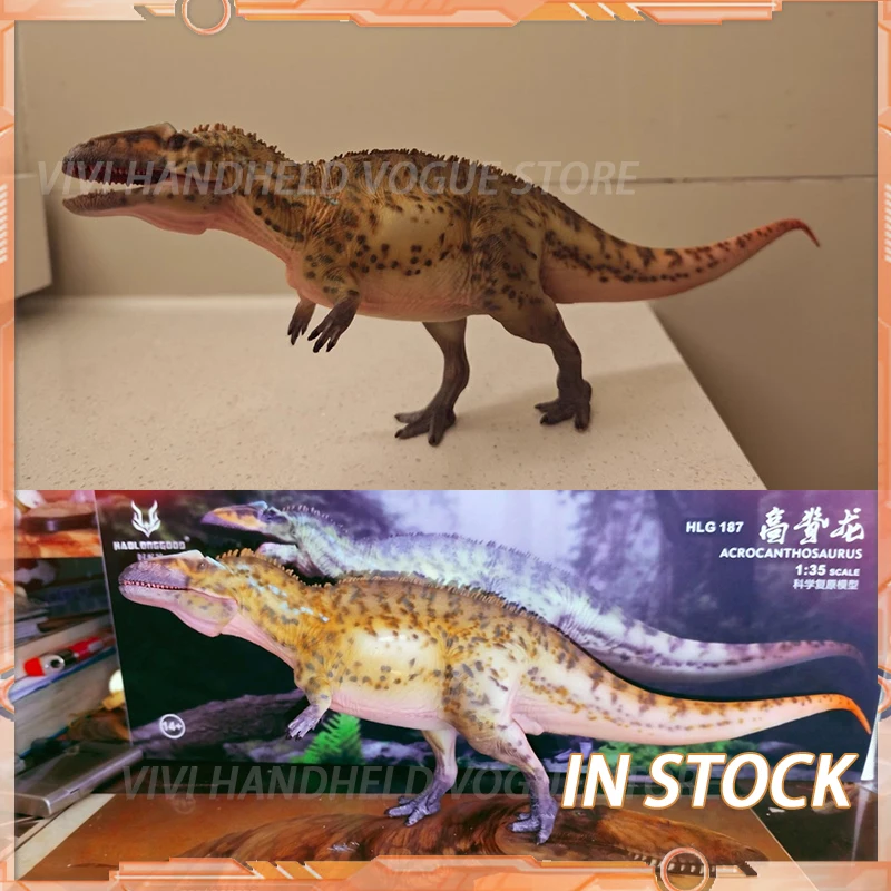 

В наличии HaoLongGood New Valley of the Dragons акрокантозавр 1/35, модель динозавра Юрского периода, фигурка, подарок, игрушка с орнаментом из ПВХ