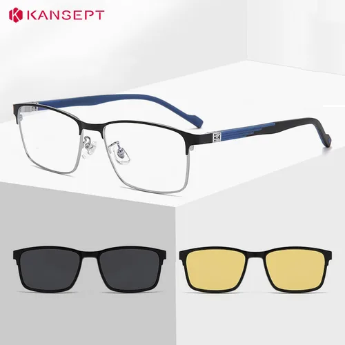 Imagen 1 del producto KANSEPT gafas de lectura magnéticas con Clip con lentes de cristal para leer gafas de sol para hombres lentes de mujer gafas para hombres Lunette
