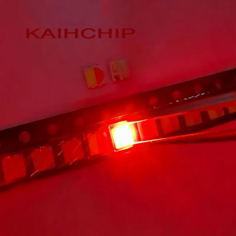 SMD 3030 Dual Color LED Red Pink White 0.5W+0.5W 3V 300mA Gold Line Copper Base LED Beads For Signage Module Landscape Light
