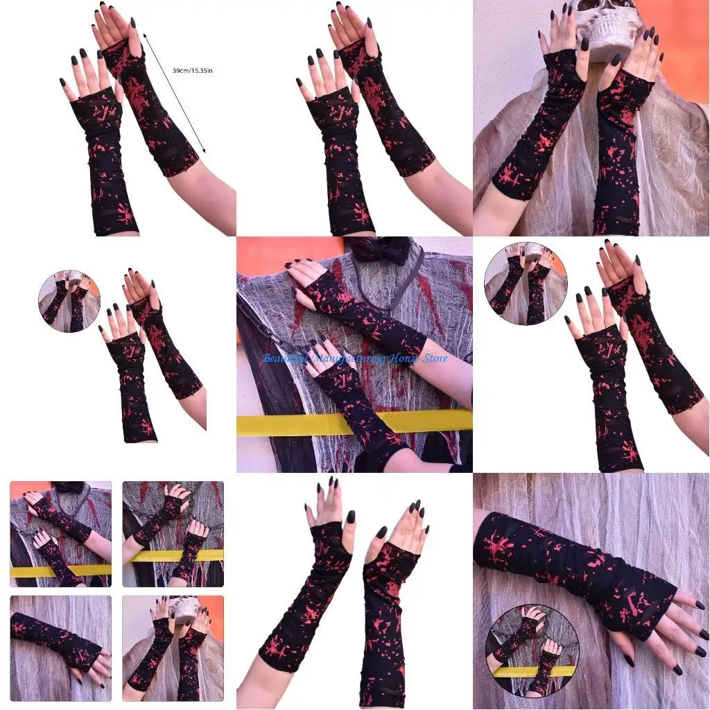 

E56A Masquerades Party Gloves Fashionable Punk Mittens Durability Comfortable Mittens