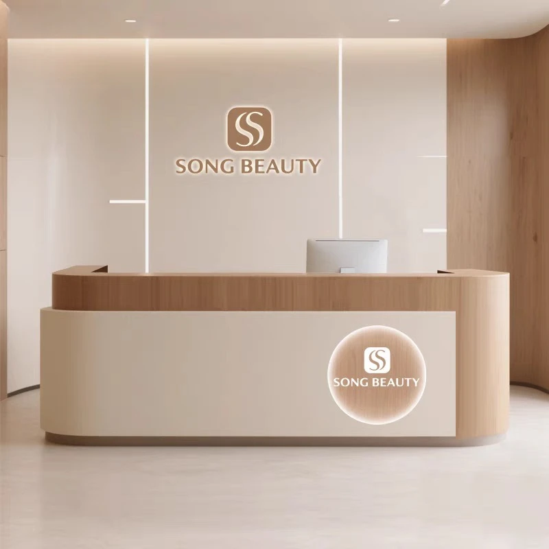 Qijifeng clothing store light luxury checkout page beauty salon training institution homestay reception desk