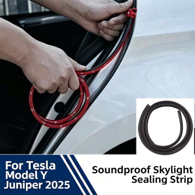 For Tesla Model YL 6-Seats/Y Juniper 2021-2026 Door Sealing Soundproof Rubber Sealing Strip To Reduce Wind Noise Soundproof Kit