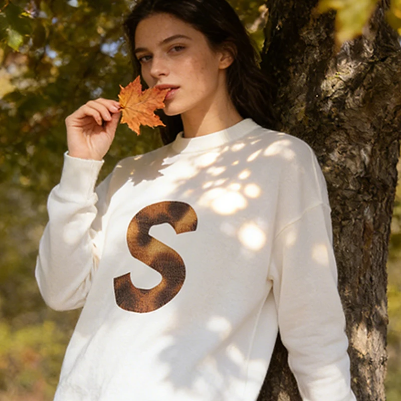 

Harajuku вязаный корейский уличный стиль пуловер повседневный свободный вязаный Y2K женский зимний модный свитер с круглым вырезом и длинным рукавом