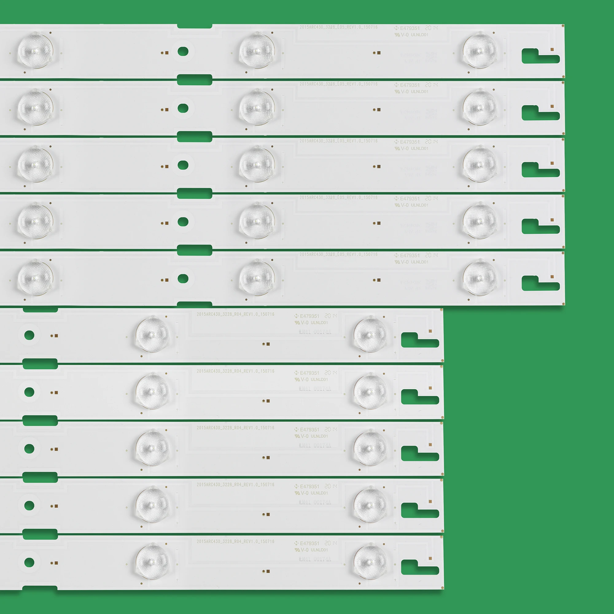 Striscia di retroilluminazione a LED da 10 pezzi per ZLE60600-AB 43 gfb6627 43 vle6524 43 vle6629 muslimit l05 _ rev1.0 LM41-00174A LM41-00173A