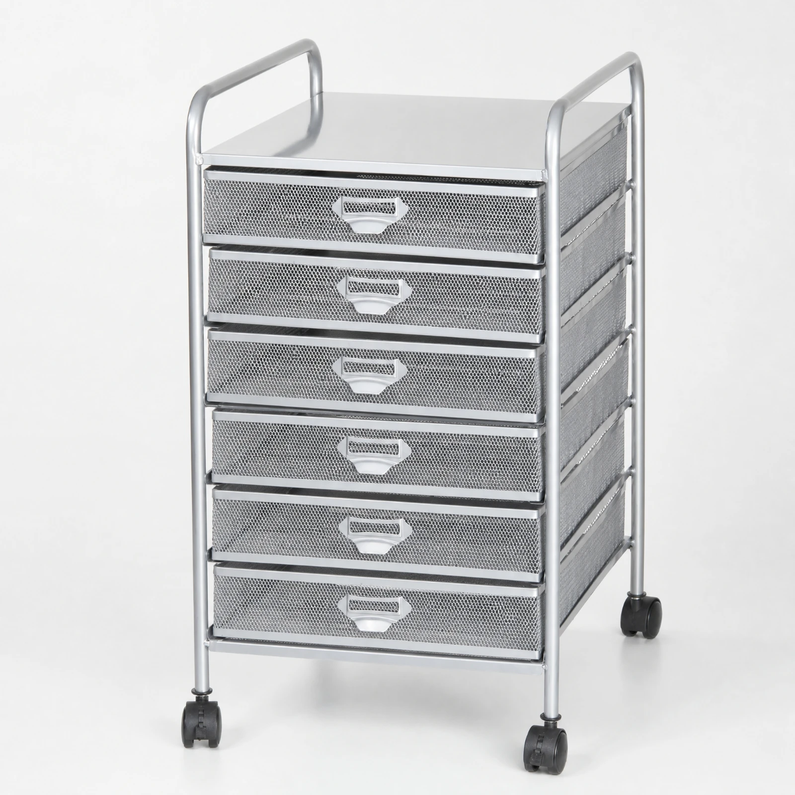 Mesh Drawer Filing Cart Tiered Metal Document Cart with Casters Rolling File Organizer Sturdy Rolling File Rack Long-Lasting