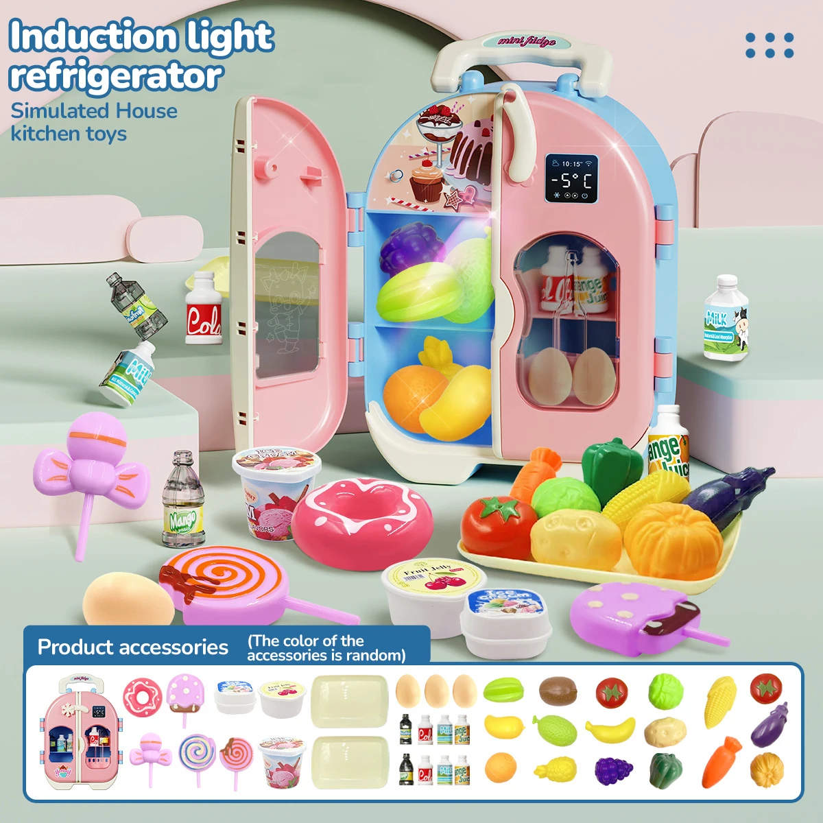 Gesimuleerde Keuken Speelset Miniatuur Voedsel Bedrukken Speelhuis Apparaten Wasserij Kookgerei Rollenspel Speelgoed voor kinderen Meisjes Spel