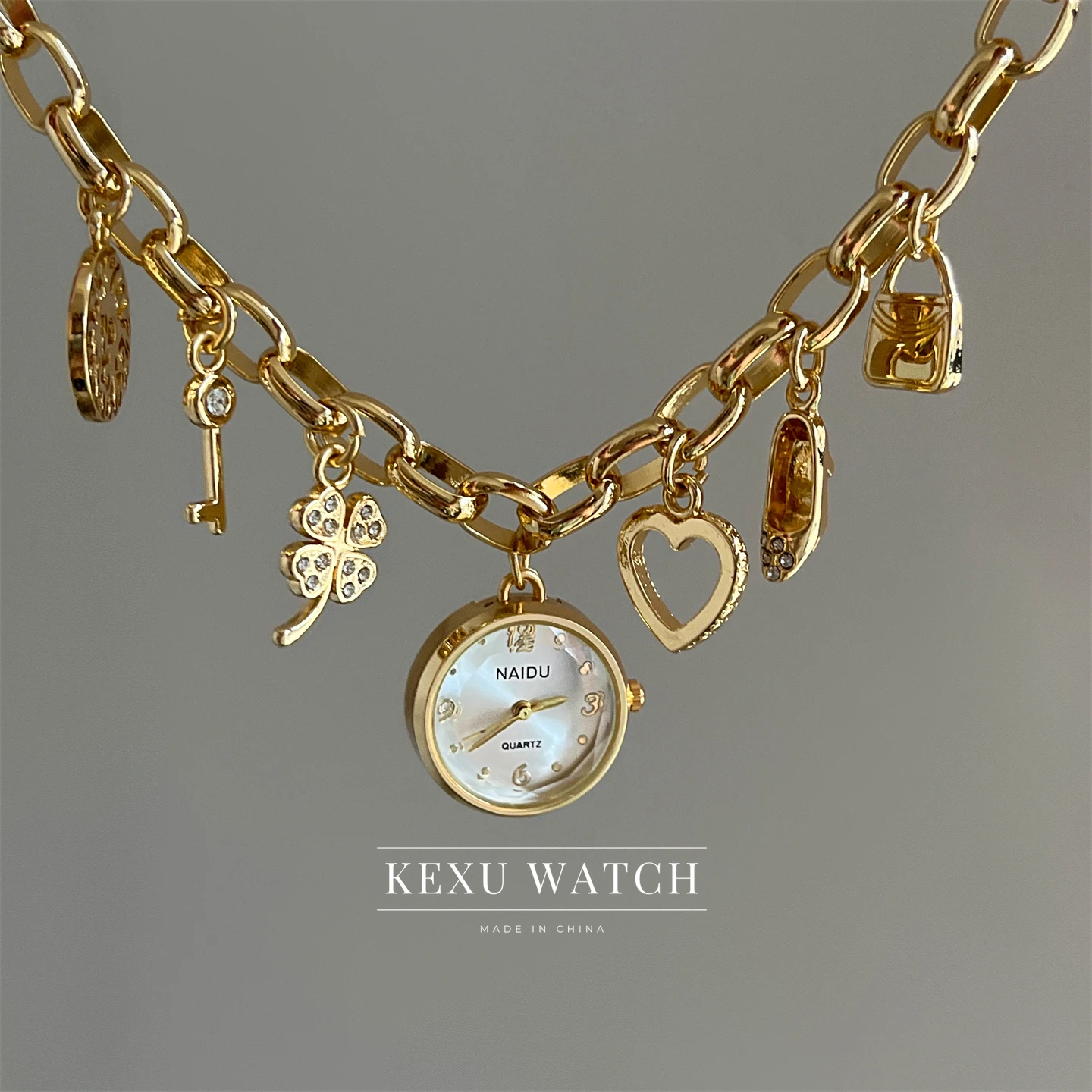 NAIDU Watch for Women, Elegant Gold/Black/White Dial Women's Watches, Dainty Round Face Gold/Silver Bracelet Ladies Watches