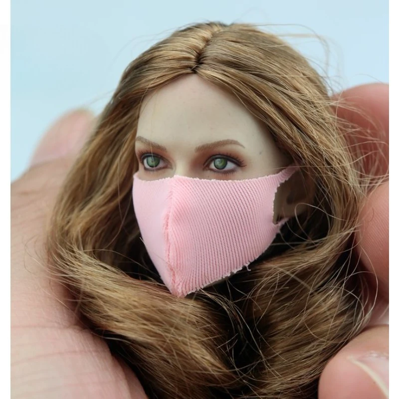 1/6 مقياس الجنود الإناث موضة قناع الوجه نموذج خمسة ألوان ل 12 "عمل أرقام الجسم رئيس النحت التبعي