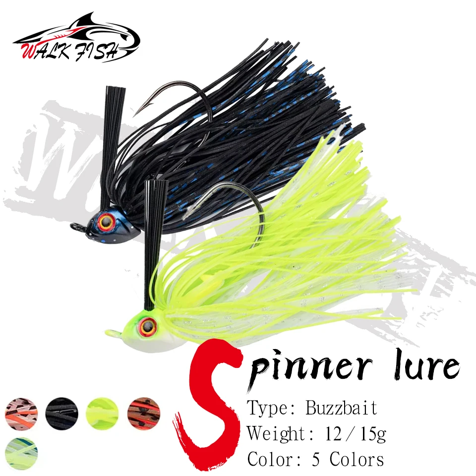 المشي الأسماك 12 جرام 15 جرام سبينر الطعم Uivered مقلوب الفم اليوسفي الأسماك خزان نهر تهزهز الثرثرة الطعم الصيد إغراء باس معالجة