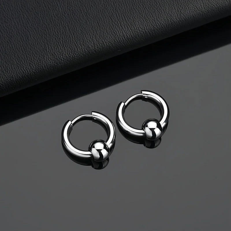 2mm Schwarz 1 Paar 316 Edelstahl Modische Trendige Runde Creolen Ohrringe Kein Verblassen Allergiefrei Alle Größen 10mm bis 70mm – Detail 6
