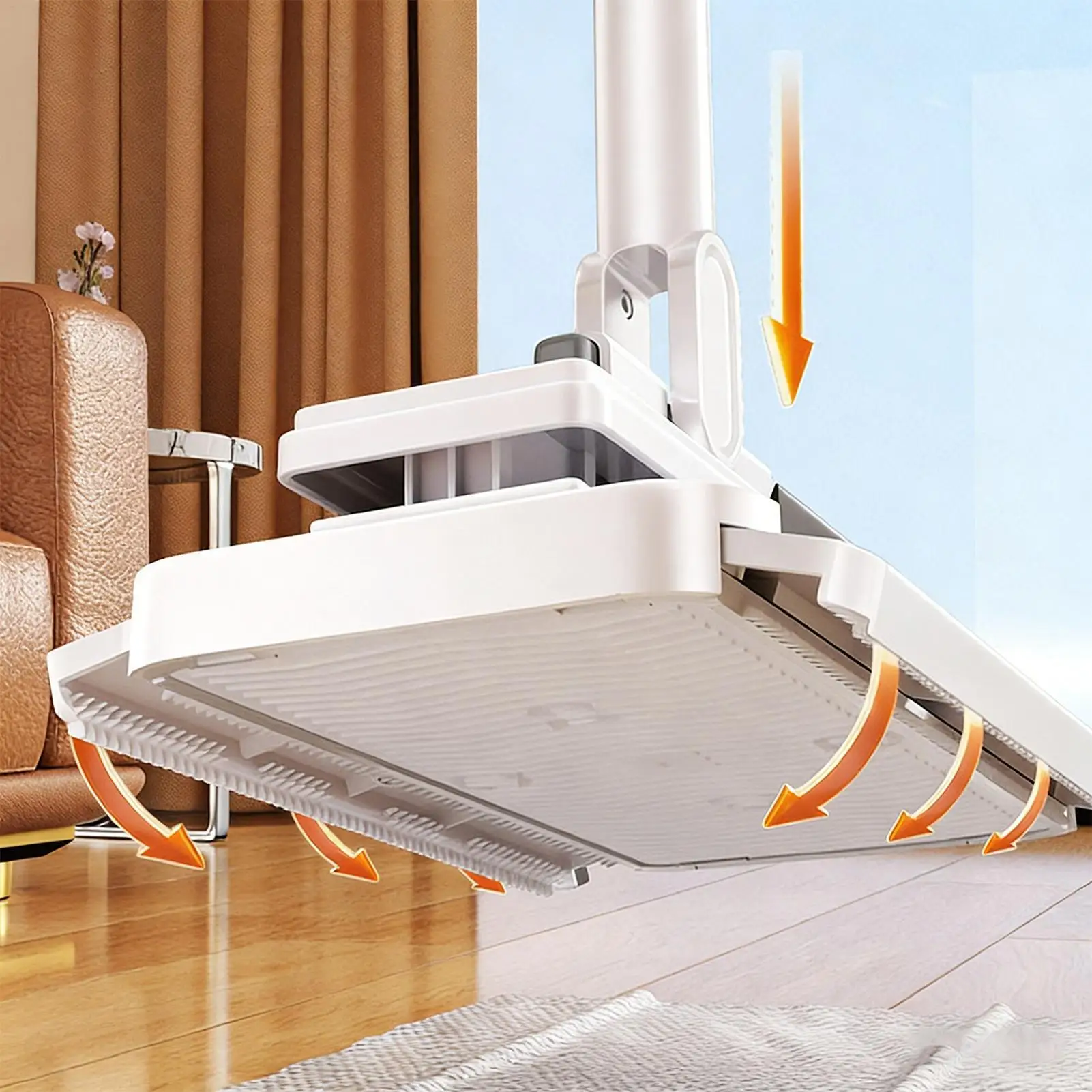 Hands Dust Cleaner Flat Mops With Locking Head Sweeping Snapes On Mini Mop With Ultra Fine Fiber Mop And Mop Clip​